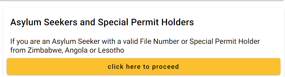 Changing bank detail of Sassa having Asylem seeker or secial permit holder