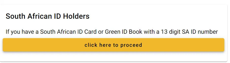 South africa ID holder